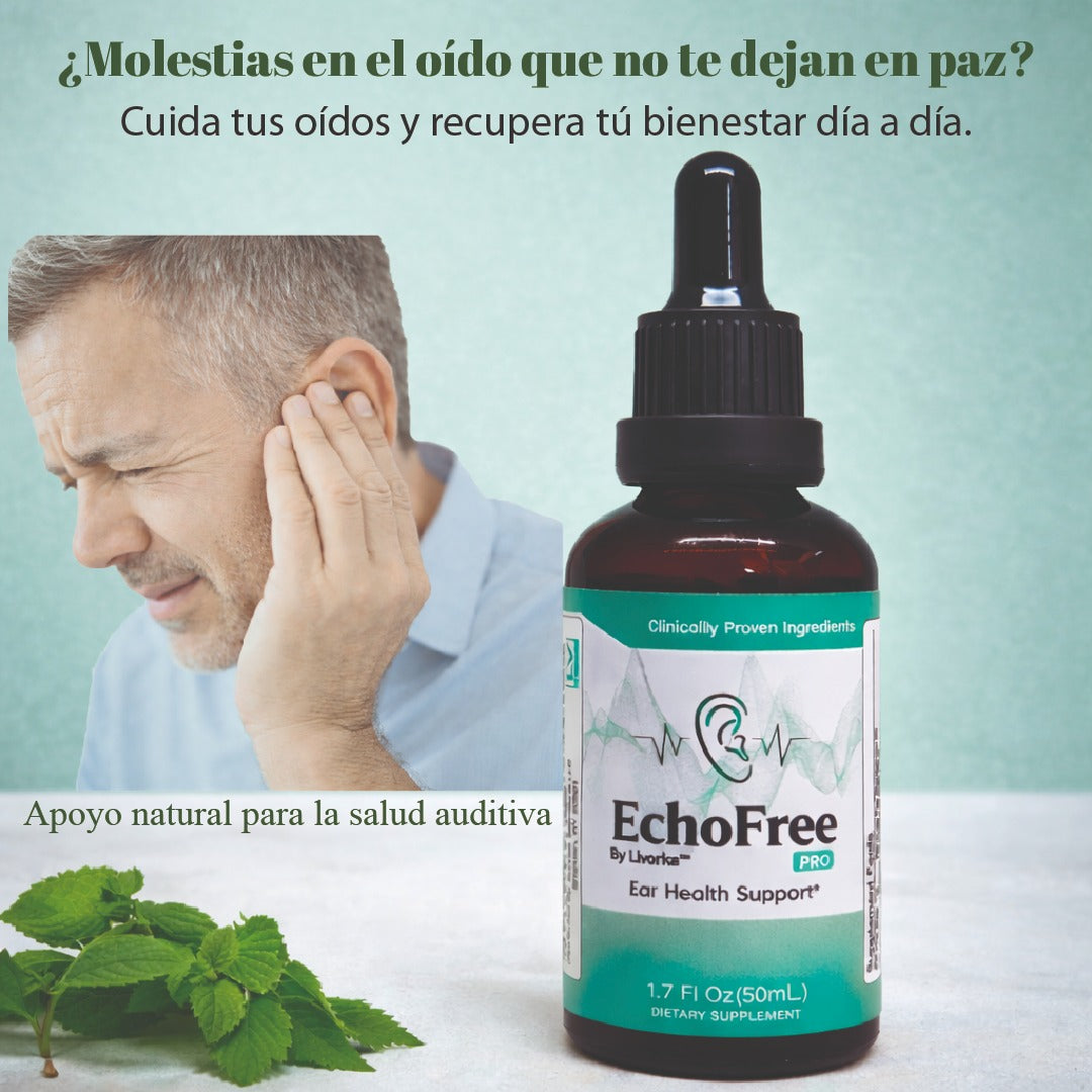 EchoFree Drops 50ml — Suplemento líquido para zumbido de oídos