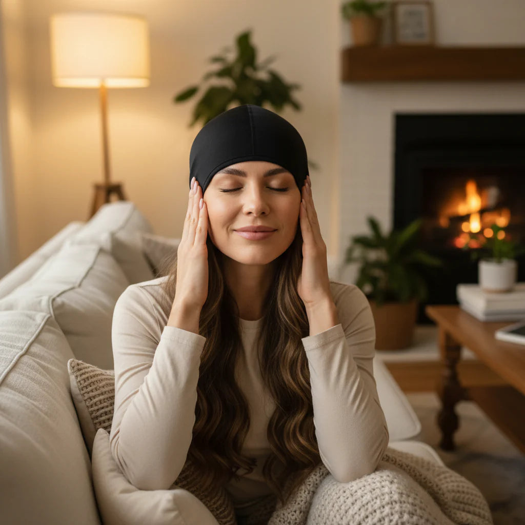 Gorro de Gel Alivio Migrañas - Terapia Fría y Caliente